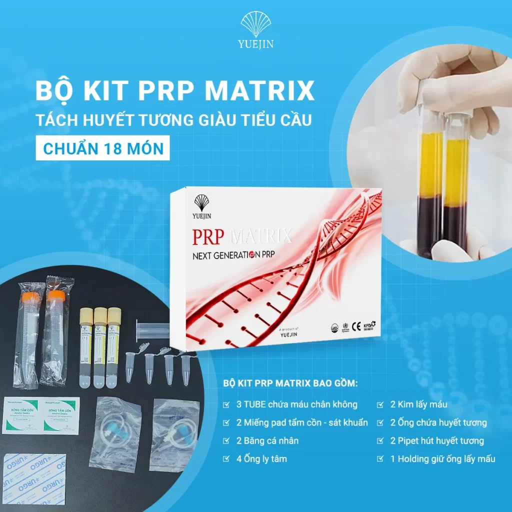 Bộ Kit PRP - Tách huyết tương giàu tiểu cầu PRP Matrix Yuejin 8 PRP MATRIX YUEJIN - Bộ Kit tách huyết tương giàu tiểu cầu 18 món