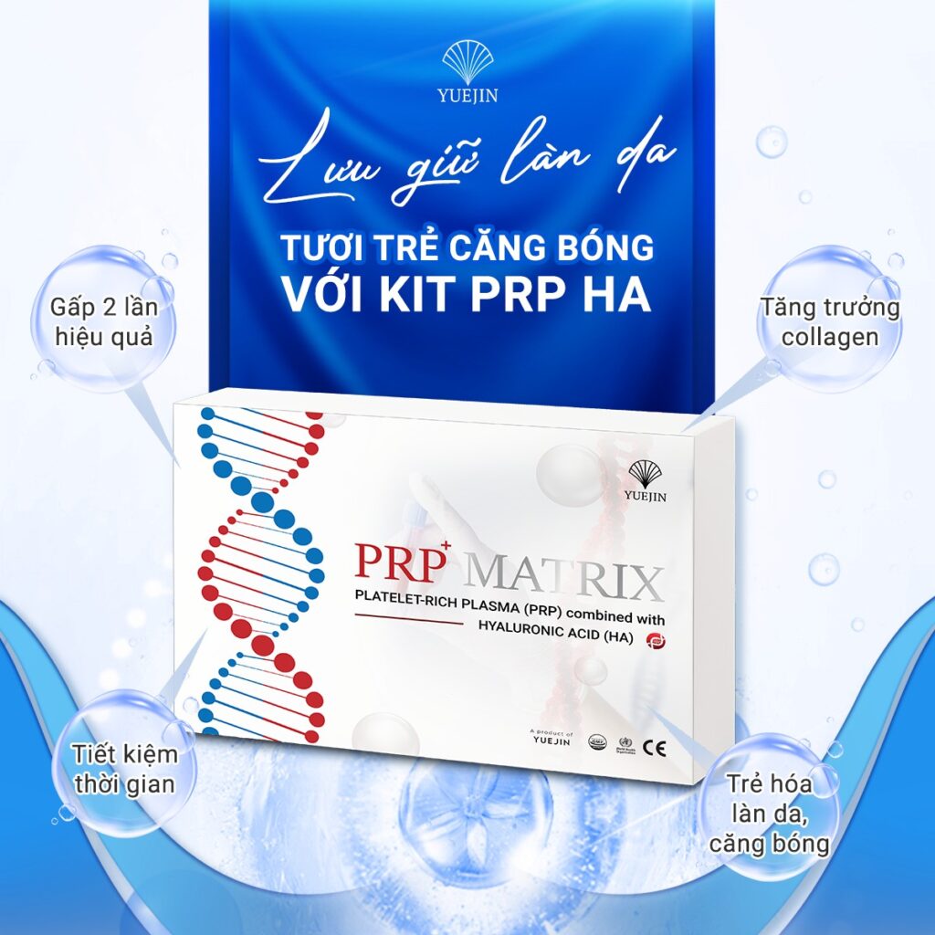 PRP Kit tích hợp sẵn HA mang lại hiệu quả căng bóng - Huyết Tương Giàu Tiểu Cầu PRP Matrix Yuejin 8 PRP Kit tích hợp sẵn HA mang lại hiệu quả căng bóng - Huyết Tương Giàu Tiểu Cầu PRP Matrix Yuejin