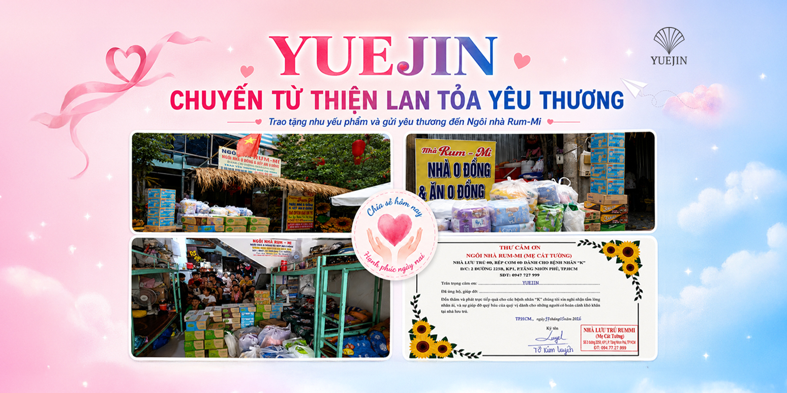 YUEJIN trao yêu thương đến những chiến binh tại Rum-mi