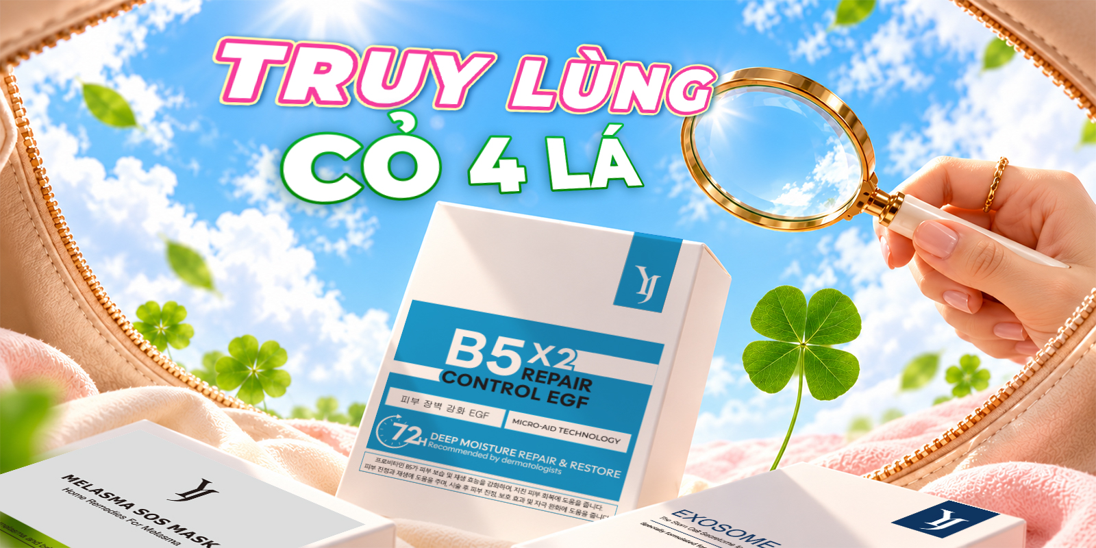 Truy tìm cỏ 4 lá YJ, truy tìm may mắn